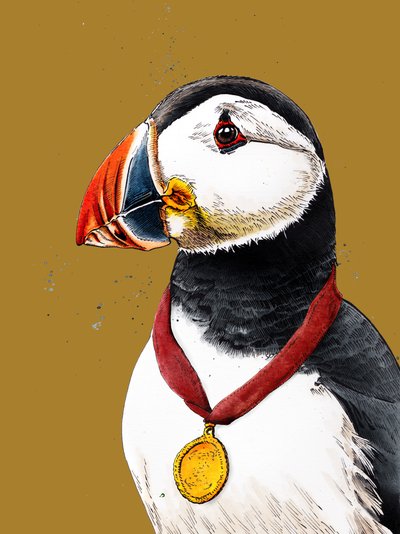 Altın Sarı, 2020 için Tebrikler Puffin by Mike Davis