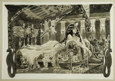 Yatakta Kleopatra, 1899 by Mikhail Aleksandrovich Vrubel