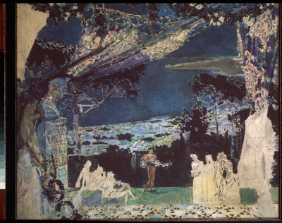 Italie, nuit a Naples - Özel Rus Tiyatrosu sahne perdesi projesi (İtalya, Napoli