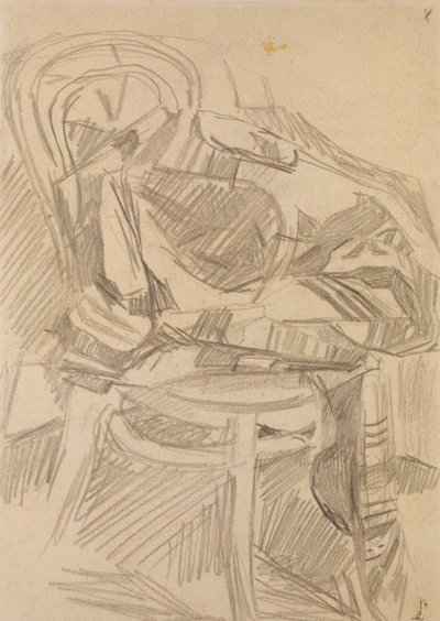 Sandalyeye ekose, 1904 by Mikhail Aleksandrovich Vrubel