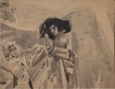 Tamaras Dansı. Mihail Lermontov, 1890-1891 tarafından yazılan Şeytan şiirine örnek by Mikhail Aleksandrovich Vrubel
