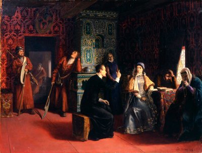 Marina Mniszech, Babasıyla Tutuklu, 1883. by Mikhail Petrovich Klodt