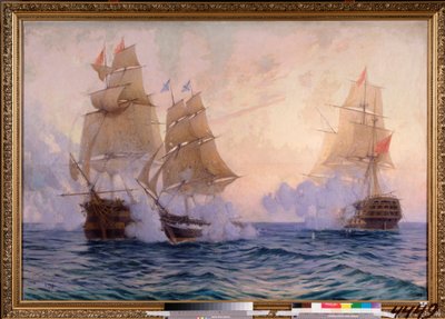 İki Türk gemisiyle savaşan Merkür gemisi, 14 Mayıs 1829 (Rus-Türk Savaşı
