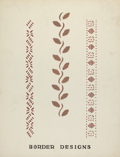 Önerilen Portföyden Bordür Tasarımları "Maine Duvar Şablonları" by Mildred E. Bent