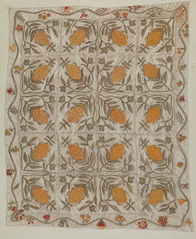 Ananas Yorgan by Mildred E. Bent