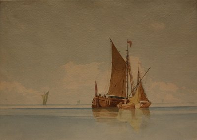 Sakin, tarihi bilinmiyor (kağıt üzerine sulu boya ve karakalem) by Miles Edmund Cotman