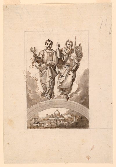 Vatikan üzerinde Aziz Peter ve Paul by Minardi Tommaso