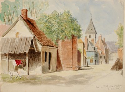 Rue du Puits Sale, St. Valery, 1862. by Miner Kilbourne Kellogg