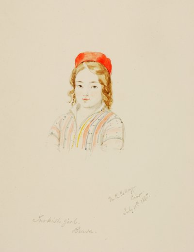 Türk Kızı, Brusa, 1845. by Miner Kilbourne Kellogg