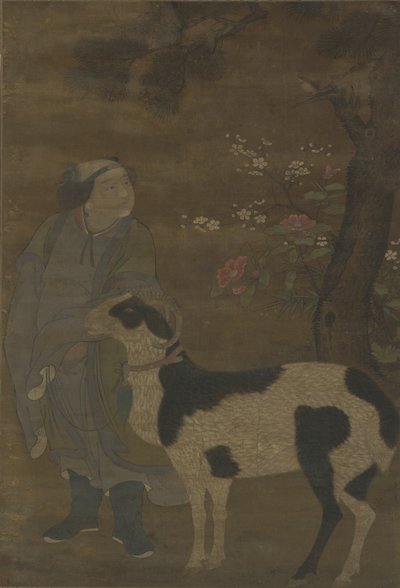 Soylu Bir Çocuk ve Keçisi by Ming Dynasty Chinese School