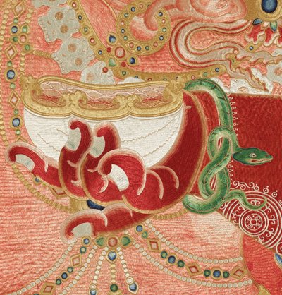 İmparatorluk İşlemeli İpek Thangka
