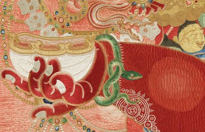 İmparatorluk İşlemeli İpek Thangka