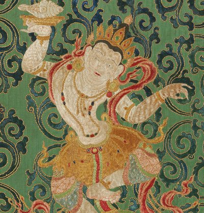 İmparatorluk İşlemeli İpek Thangka