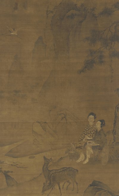 Ot Toplayan Kadın Ölümsüzler by Ming Dynasty Chinese School