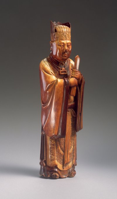 Bir görevli figürü (oyulmuş fildişi) (ayrıca bkz. 272119) by Ming Dynasty Chinese School
