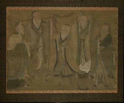 Beş bilge, 15. ve 16. yüzyılın başları by Ming Dynasty Chinese School