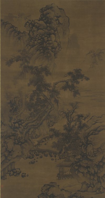 Nehir Kenarı Köşkünde Çamları Dinlemek by Ming Dynasty Chinese School