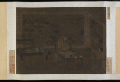 Adam kulağını temizliyor by Ming Dynasty Chinese School
