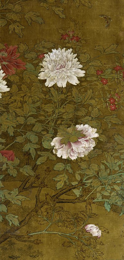 Şakayık ve kelebek by Ming Dynasty Chinese School