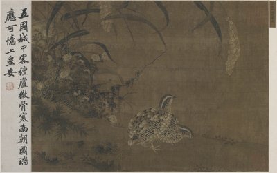 bıldırcın ve darı by Ming Dynasty Chinese School