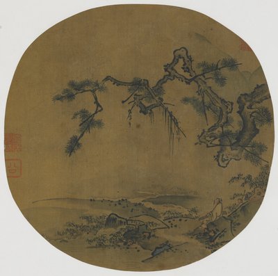 Bir Çamın Altında Oturmak, 15-16. Yüzyıl by Ming Dynasty Chinese School