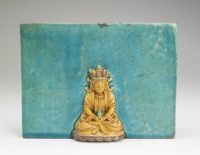Buda Amitabha figürlü karo (seramik) by Ming Dynasty Chinese School