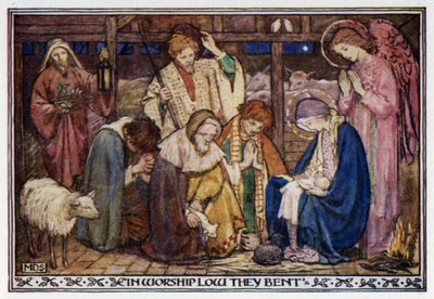 Noel Arifesi için bir Carol. Bilinmeyen (renkli taş) by Minnie Didbin Spooner