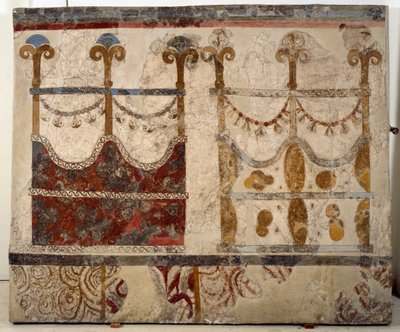 Minos uygarlığı: iki portalın temsili (İkria). Akrotiri (Thera), Santorini