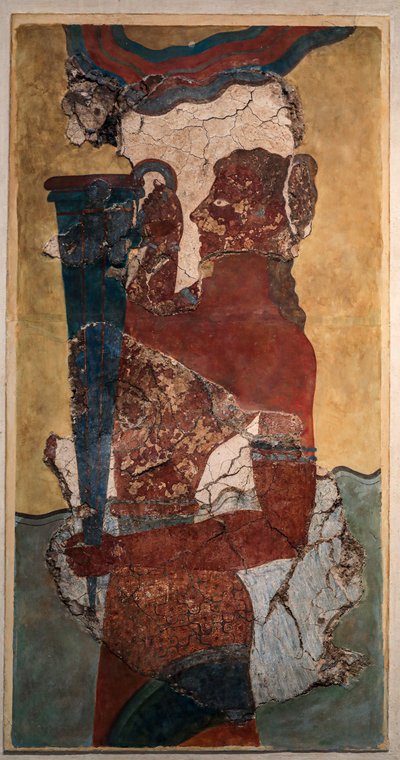 Bir Minos Freskinden Detay: "Bardak Taşıyıcı" by Minoan