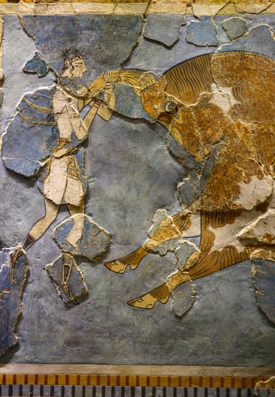 Sıçrayan Boğa Freskinden Detay. Knossos