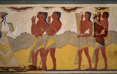Alay freskinin yeniden inşası by Minoan