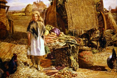 Pazara Hazırlanmak (kağıt üzerine sulu boya ve gövde boyası) by Miss C. Gould