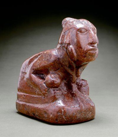 İnsan kuklası borusu, Cahokia, 1000-1300 (boksit) by Mississippian culture
