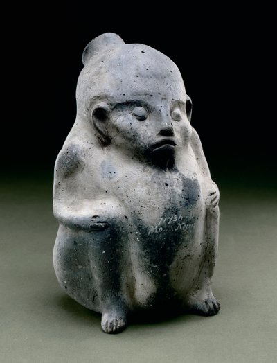 İnsan heykeli kabı, 1100-1300 (seramik) by Mississippian culture