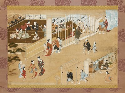 Yoshiwara eğlence alanları, c1670-c1685 by Miyagawa Chōshun