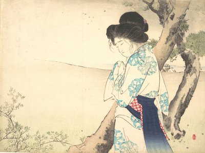 Tema d, insan ya da pamuk ya da pamuğun ön cephedeki lansmanının o kadifeden geriye dönüş pastasıdır, değil mi? 1905. by Mizuno Toshikata