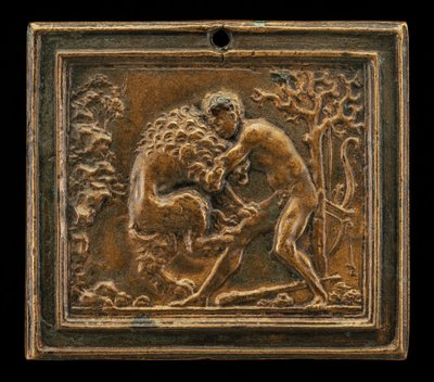 Herkül ve Nemean Aslanı, 15. yüzyılın sonları - 16. yüzyılın başlarında. by Moderno