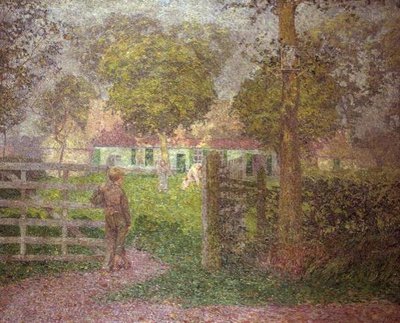 The Homestead, c.1910 (tuval üzerine yağlı boya) by Modest Huys