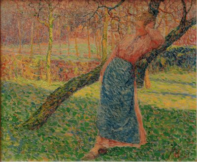 Kadın bir meyve bahçesinde by Modeste Huys