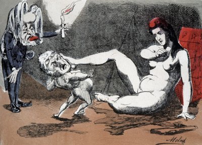 Thiers ve Marianne by Moloch (1849-1909)