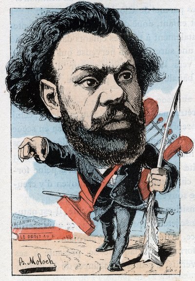 Clovis Hugues (1851-1907), Fransız şair ve politikacı portresi by Moloch