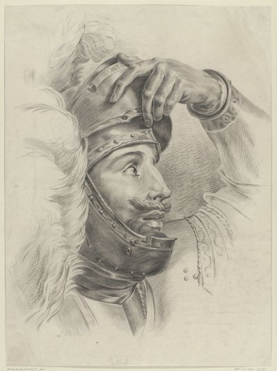 Şövalye başı, sağda by Monogrammist AC