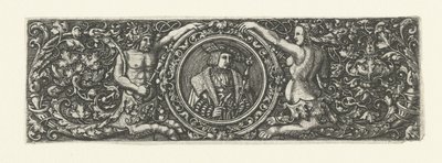 Bir madalyon içinde Maximilian I portresi ile friz by Monogrammist LB (Nederlanden)