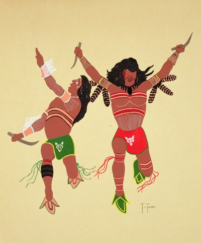 Kiowa Warriors (kalıp baskısı) by Monroe Tsatoke