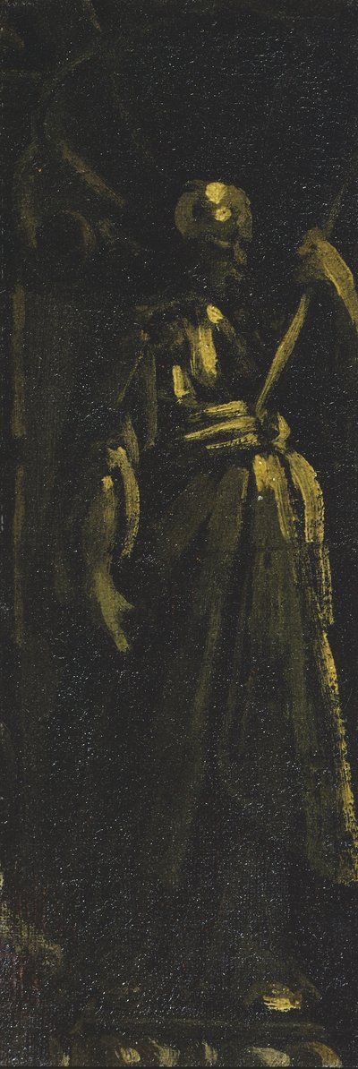 Bir Nişte Duran Aziz (parça), c.1610-40 (tuval üzerine yağlı boya) by Monsu Desiderio