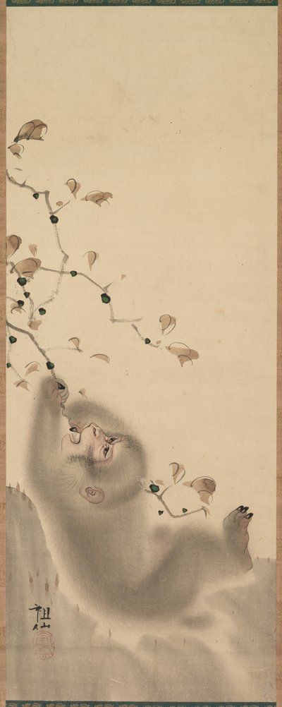Dalda Asılı Maymun by Mori Sosen