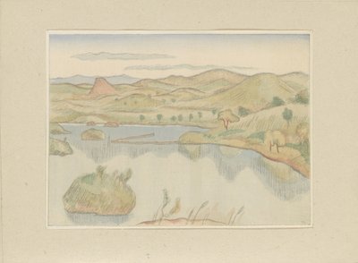 Bandaisan dağının eteğinde göl Bandaisan fumoto yok ko İkinci bölüm, Aizu alanı (dizi başlığı) Dai nishû, Aizu no bu (dizi adı) Japon manzaralarının baskıları (seri başlığı) Nihon fûkei hanga (dizi adı) by Morita Tsunetomo