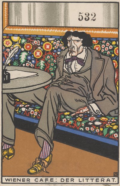 Viyana Kafe: Harflerin Adamı Wiener Kafe: Der Litterat, 1911. by Moritz Jung