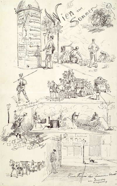 Viyana türleri 1885 (Yaz aylarında Viyana) by Moritz Ledeli