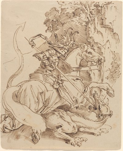 Aziz George ve Ejderha by Moritz Ludwig von Schwind